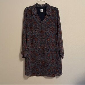 Mini dress- Blue and Brown